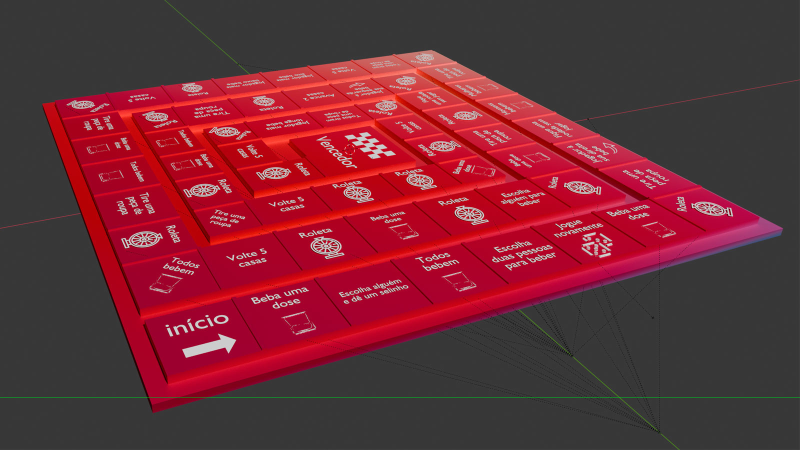 Tabuleiro 3D do Swing Board Game